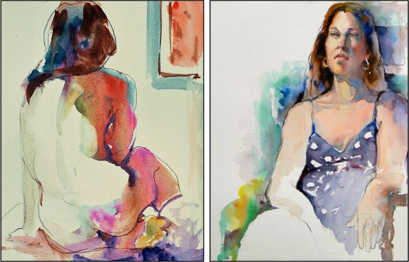 two life drawing figures by Ken Goldman